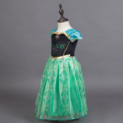 Fancydresswale Anna dress for girls green fancydresswale.com