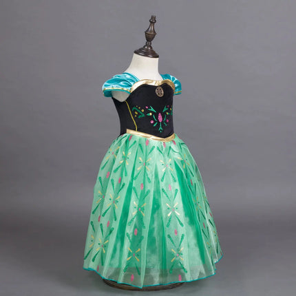 Fancydresswale Anna dress for girls green fancydresswale.com