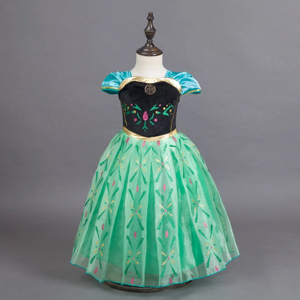 Fancydresswale Anna dress for girls green fancydresswale.com