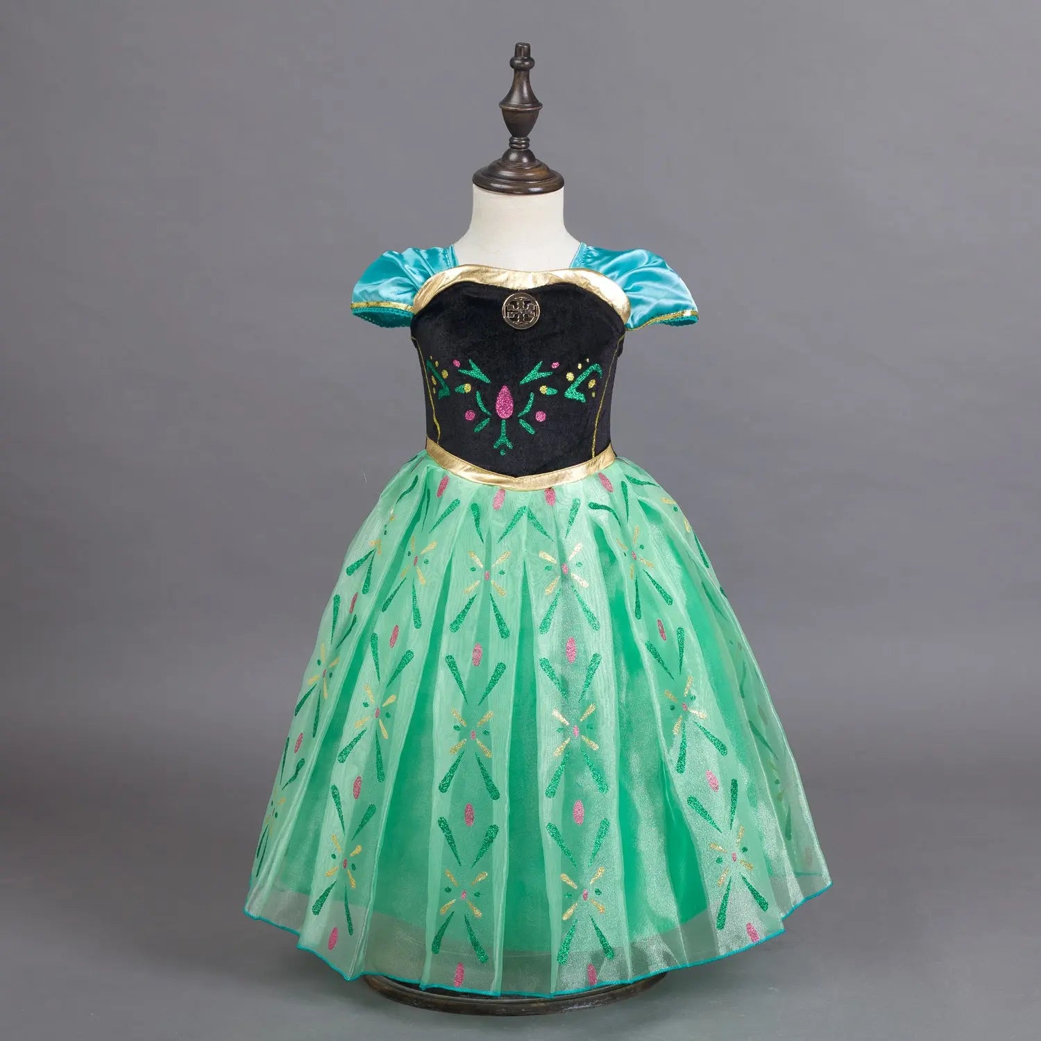 Fancydresswale Anna dress for girls green - fancydresswale.com Fancydresswale Anna dress for girls green - fancydresswale.com