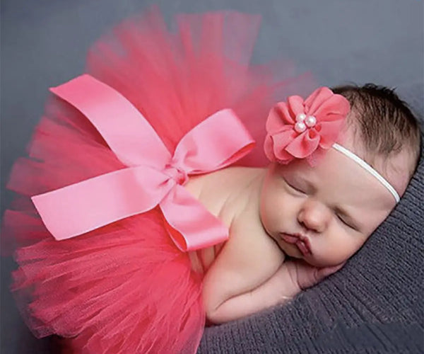 Fancydresswale Baby Photography Props Tutu Skirt dress Newborn Girl Photo  Shoot Outfits Infant Princess Costume Prop, Red