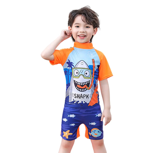 Fancydresswale Baby Shark Swimsuit half sleeves for kids fancydresswale.com