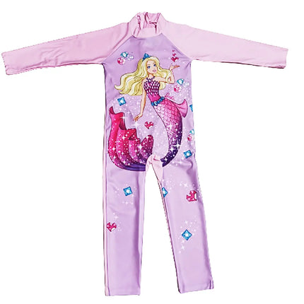 Fancydresswale Barbie Mermaid Full sleeve Swimsuit for kids fancydresswale.com