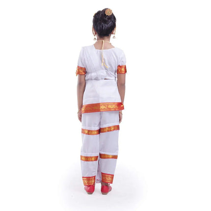 Fancydresswale Bharatnatyam dance Dress with Heavy Jewellery Combo - 10 Ornaments Fancydresswale