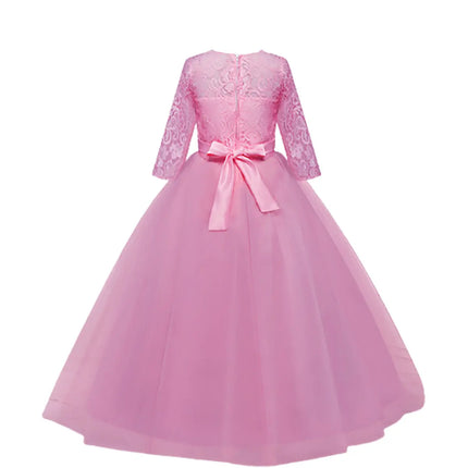 Fancydresswale Birthday Princess dress pink Floor Length dress for Girls Fancydresswale.com