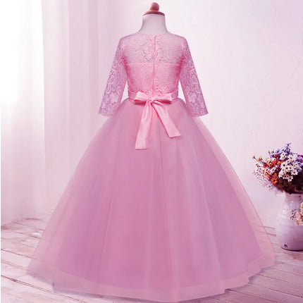 Fancydresswale Birthday Princess dress pink Floor Length dress for Girls Fancydresswale.com