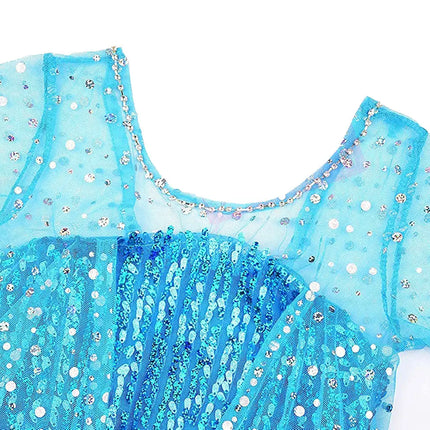 Fancydresswale Elsa Birthday Party Dress Up for Little Girls with Crown,Wand,Gloves Accessories 3-12 Years, Blue fancydresswale.com