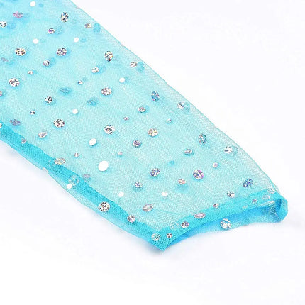 Fancydresswale Elsa Birthday Party Dress Up for Little Girls with Crown,Wand,Gloves Accessories 3-12 Years, Blue fancydresswale.com