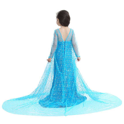 Fancydresswale Elsa Birthday Party Dress Up for Little Girls with Crown,Wand,Gloves Accessories 3-12 Years, Blue fancydresswale.com