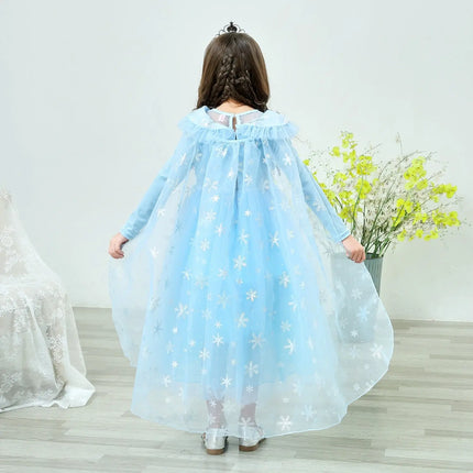 Fancydresswale Elsa frozen princess pageant full sleeve Birthday dress for Girls fancydresswale.com