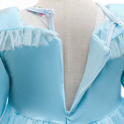 Fancydresswale Elsa frozen princess pageant full sleeve Birthday dress for Girls fancydresswale.com