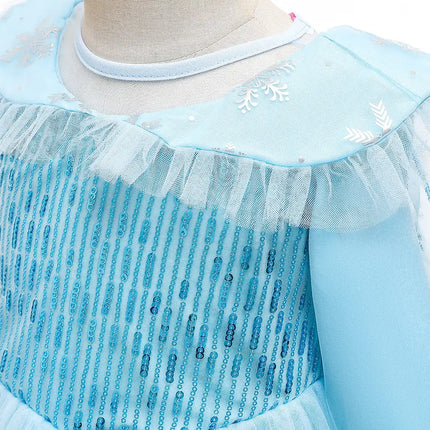 Fancydresswale Elsa frozen princess pageant full sleeve Birthday dress for Girls fancydresswale.com