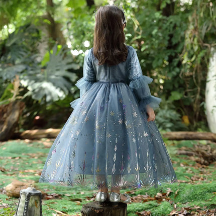Fancydresswale Frozen Elsa Girl Princess dress Cosplay costume - Grey fancydresswale.com