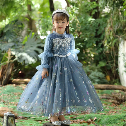 Fancydresswale Frozen Elsa Girl Princess dress Cosplay costume - Grey fancydresswale.com