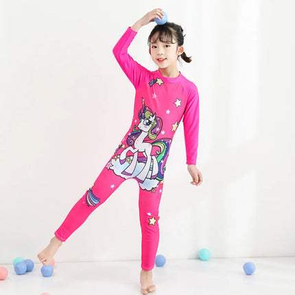 Fancydresswale Girls Swimsuit full sleeve Unicorn horse fancydresswale.com