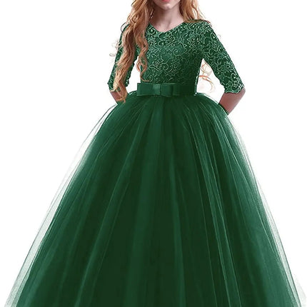 Fancydresswale Girls dress Floor Length gown for Girls-Green Fancydresswale.com