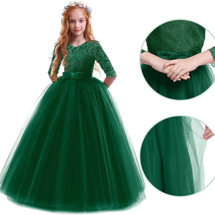 Fancydresswale Girls dress Floor Length gown for Girls-Green Fancydresswale.com