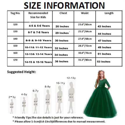 Fancydresswale Girls dress Floor Length gown for Girls-Green Fancydresswale.com