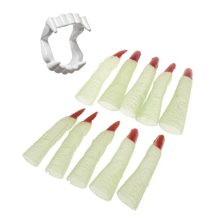 Fancydresswale Halloween Party Props for Horror Ghost Halloween Party (Radium Nails with Dracula Teeth) fancydresswale.com