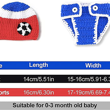 Fancydresswale Infant Football Photography Props Crochet Costume for 0-3 Months Newborn Baby Boy fancydresswale.com