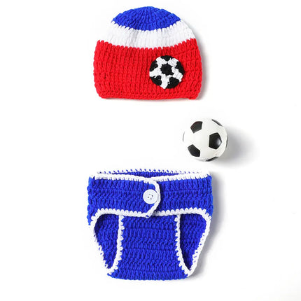 Fancydresswale Infant Football Photography Props Crochet Costume for 0-3 Months Newborn Baby Boy fancydresswale.com