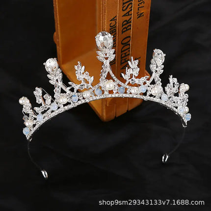 Fancydresswale Jeweled Baroque Quee Rhinestone Wedding Crowns and Tiaras for Women, Costume Accessories with Gemstones Fancydresswale