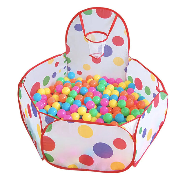Fancydresswale Kids Ball Pit with Basketball Hoop, 1-6 Years Child Toddler Ball Ocean Pool Tent for Boys and Girls Healthy Pop Up Star Play Tent (1.2 Meter) fancydresswale.com