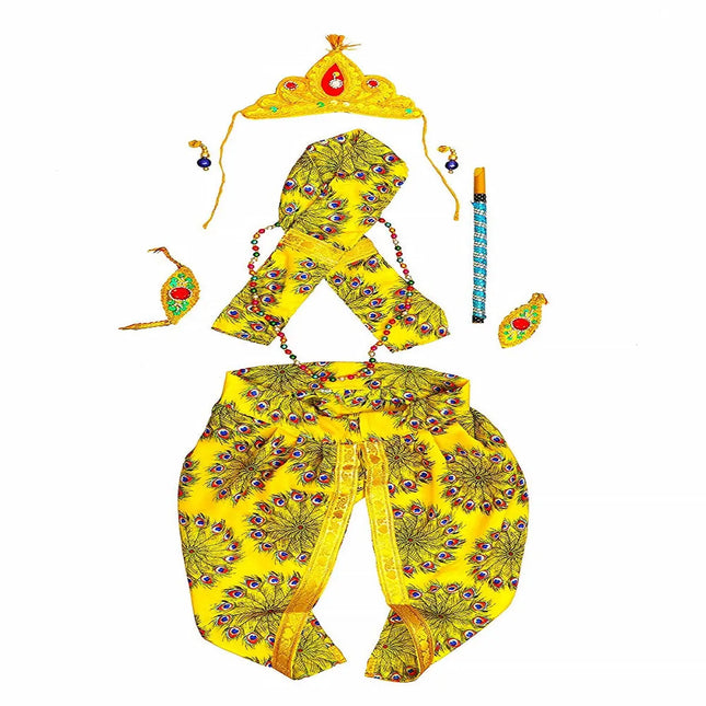Fancydresswale Krishna Dress for Kids for Janmashtami with Complete Accessories Fancydresswale