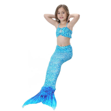 Fancydresswale Mermaid swimming costume bikini for Girls- Green Blue Fancydresswale.com