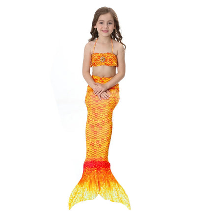 Fancydresswale Mermaid swimming costume bikini for Girls- Orange Fancydresswale.com