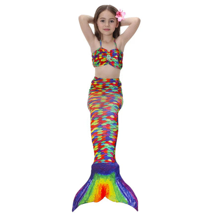 Fancydresswale Mermaid swimming dress for Girls- Multi Color Fancydresswale.com