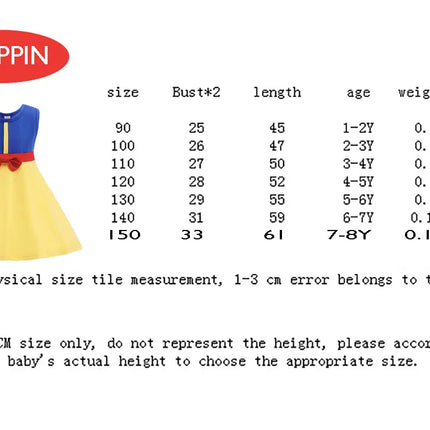 Fancydresswale New Baby Girl Princess snow white Clothes Girls Dress Party  Summer Cosplay Baby Fashion fancydresswale.com