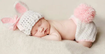 Fancydresswale Newborn Baby Bunny Photography Prop Costume Crochet Knit Hat  Outfit Set for Boy Girl fancydresswale.com
