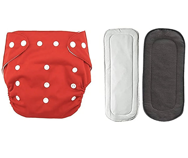 Fancydresswale Reusable Cloth Diaper One Size Adjustable Washable for Baby Girls and Boys- Assorted Colors-1 diaper with 2 inserts fancydresswale.com