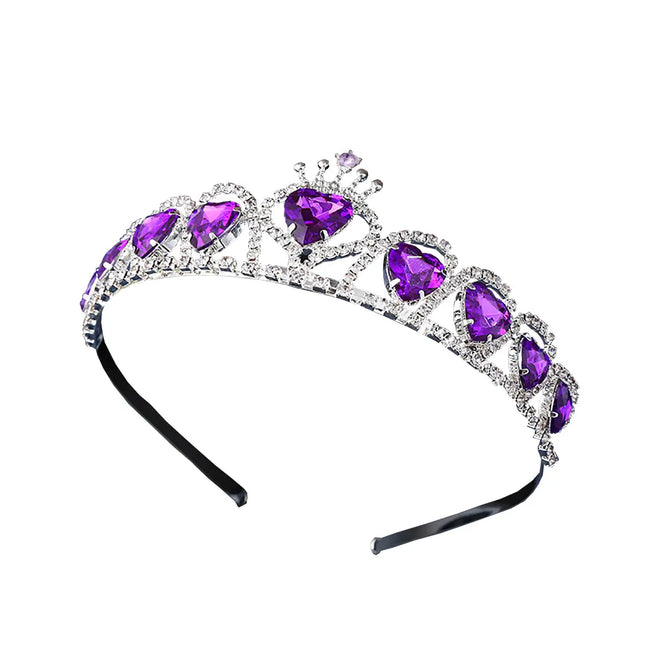 Fancydresswale Rhinestone Crystal Crown - Tiaras and Crown for Girls - Princess Crown for Birthday, Marriage,Christmas,Party Fancydresswale