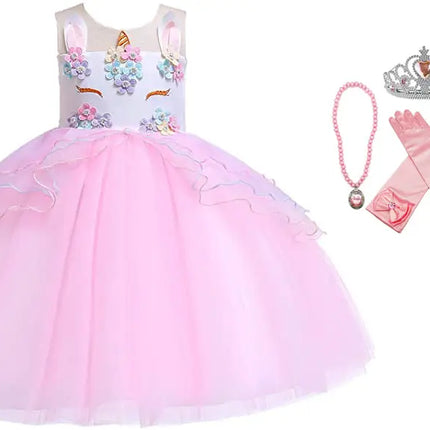 Fancydresswale Unicorn Pink dress for Girls with Accessories Fancydresswale.com