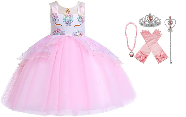 Fancydresswale Unicorn Pink dress for Girls with Accessories Fancydresswale.com
