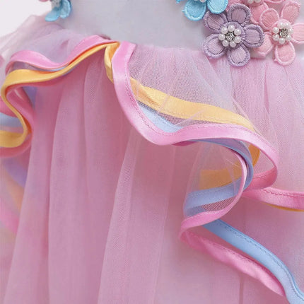 Fancydresswale Unicorn dress for Girls Gown Style Full sleeves with headband, Pink Fancydresswale.com