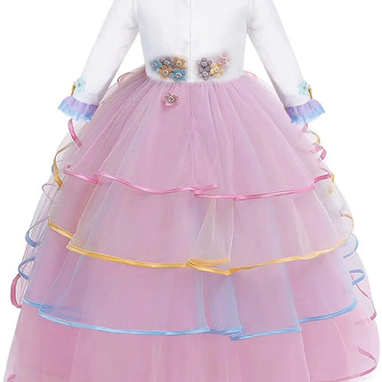 Fancydresswale Unicorn dress for Girls Gown Style Full sleeves with headband, Pink Fancydresswale.com