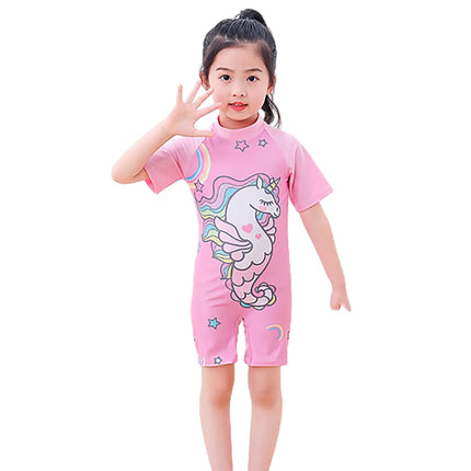 Fancydresswale Unicorn half sleeve Swimsuit for Girls fancydresswale.com