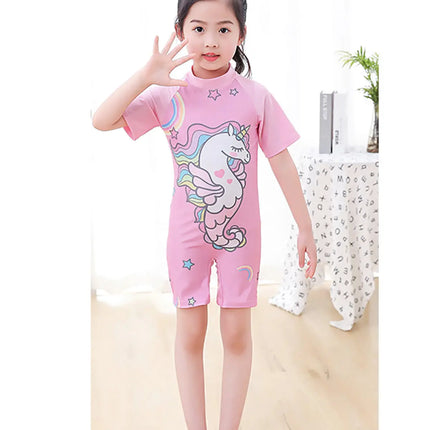 Fancydresswale Unicorn half sleeve Swimsuit for Girls fancydresswale.com