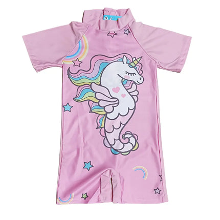 Fancydresswale Unicorn half sleeve Swimsuit for Girls fancydresswale.com