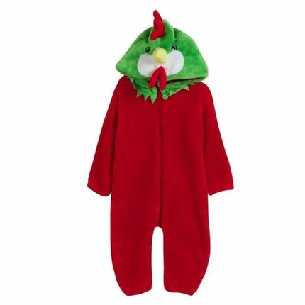 Fancydresswale Unisex Baby Flannel Jumpsuit Chic Style Cosplay Clothes Bunting Outfits Snowsuit Hooded Romper Outwear (Red Chic) Fancydresswale.com