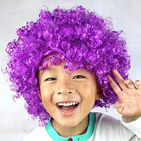 Fancydresswale Wigs Colorful Unisex Party Prop Wigs for Kids and Adults- Purple Fancydresswale