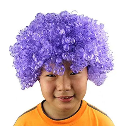 Fancydresswale Wigs Colorful Unisex Party Prop Wigs for Kids and Adults- Purple Fancydresswale