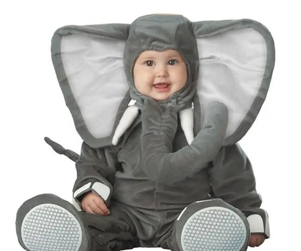 Fancydresswale baby Photography Props Elephant Animal Costume Jumpsuit Halloween Cosplay Costume(6 Months -24 Months))