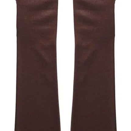 Fancydresswale hand Gloves for women for parties, long colourful satin hand cover 38 cm ; Coffee fancydresswale.com
