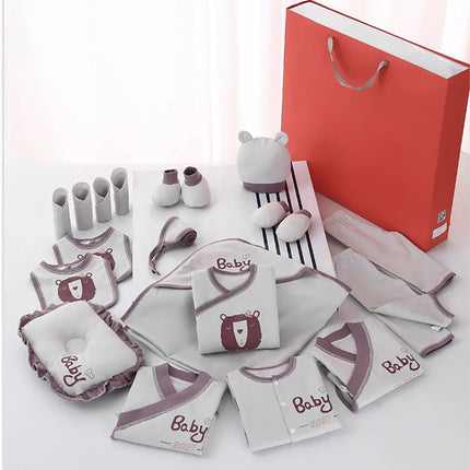 Fancydresswale newborn baby gift pack 20 pcs luxury set-Best Gift For Newborn Baby Boy - Purple fancydresswale.com