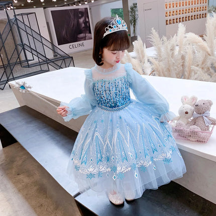 Fancydresswale princess Elsa frozen elegant new dress for Girls fancydresswale.com