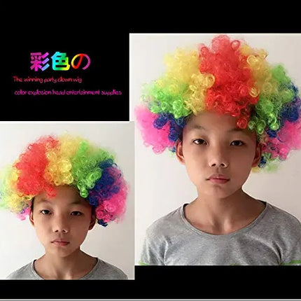 Fancydresswale rainbow wig  Colorful Unisex Party Prop Wigs for Kids and Adults- Rainbow Fancydresswale